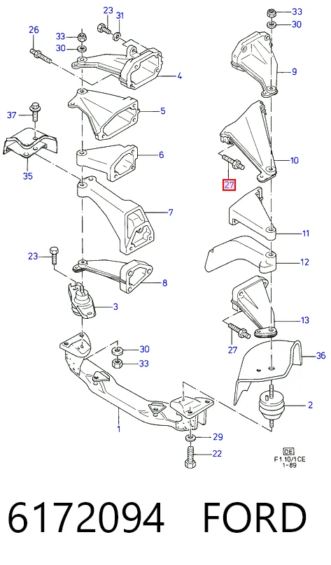 Cremalheira da direção Ford Sierra I BNC