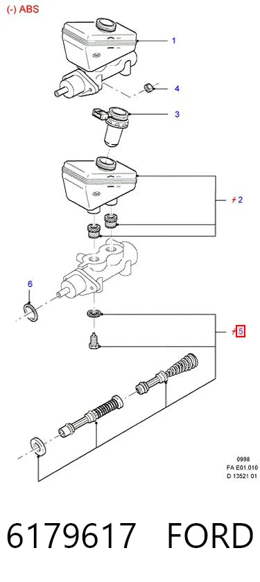 Compre Kit de reparação de cilindro mestre do freio Renault Laguna 2