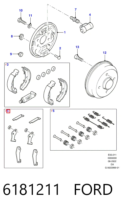 Mecanismo de aproximação (de auto-aproximação) das sapatas de tambor (kit de reparação levadiça) Ford Ka preço, a partir de 14,57 USD