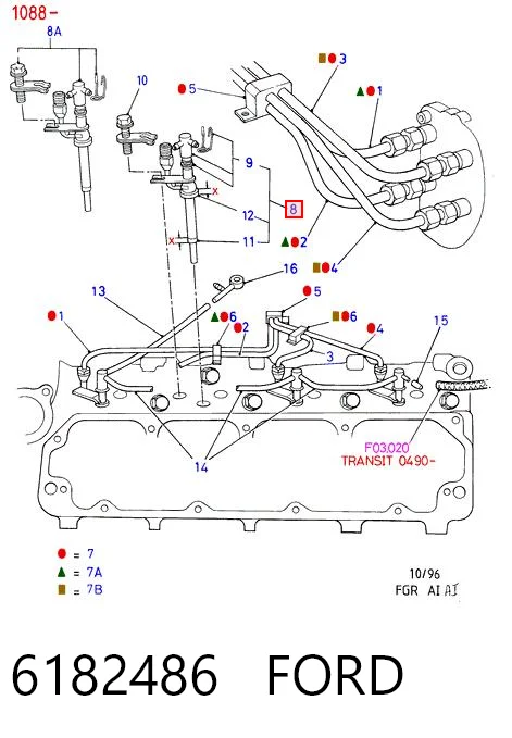 6182486 Ford Injetor de injeção de combustível