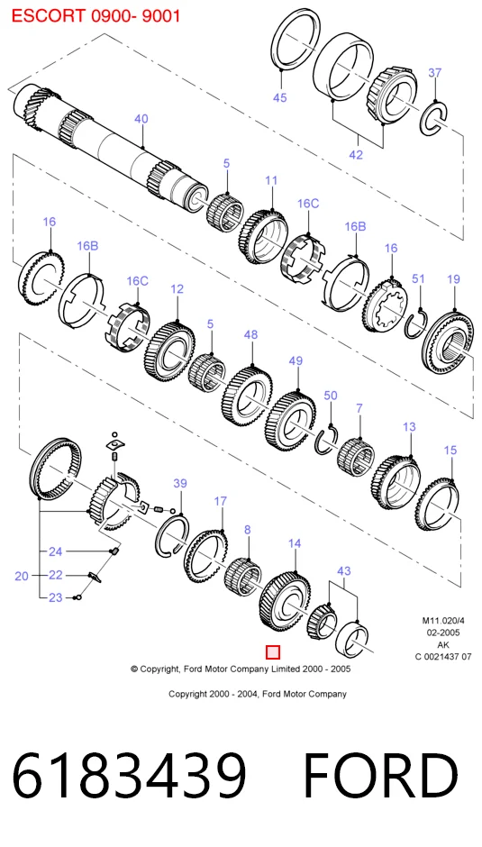 Rolamento da árvore primária da Caixa de Mudança para Ford Galaxy WA6