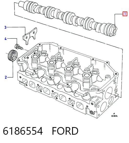  Árvore distribuidora de motor Ford Escort III hatchback (GAA, AWA, ABFT, AVA) (1980 - 1985) III