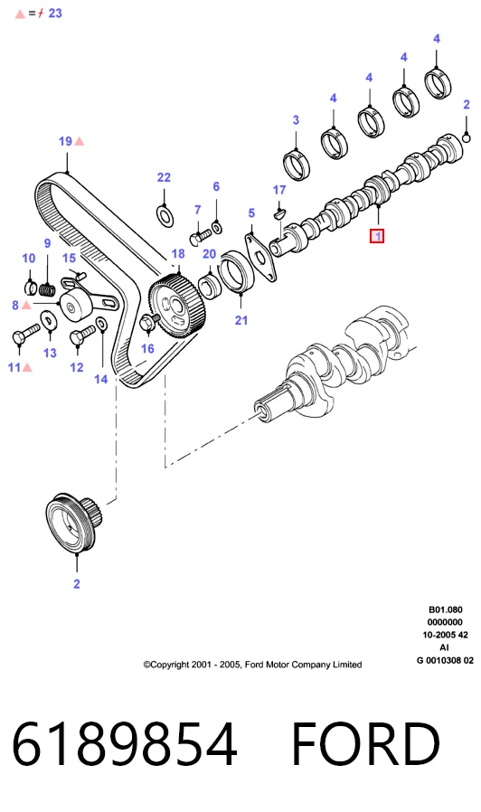 Árvore distribuidora de motor para Ford Transit III V
