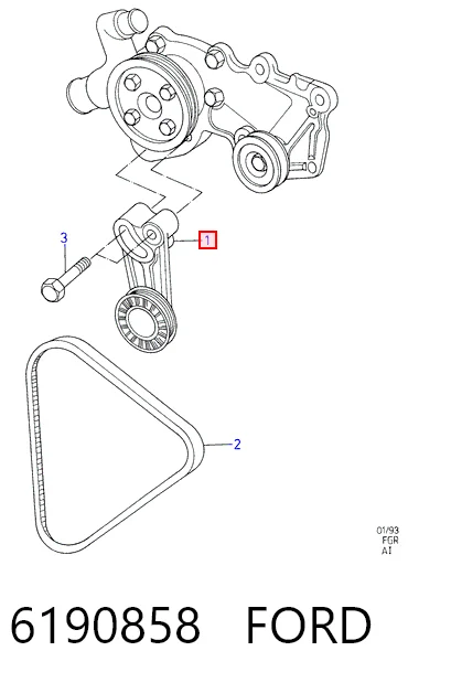 Compre Reguladora de tensão da correia de transmissão Ford Sierra 2