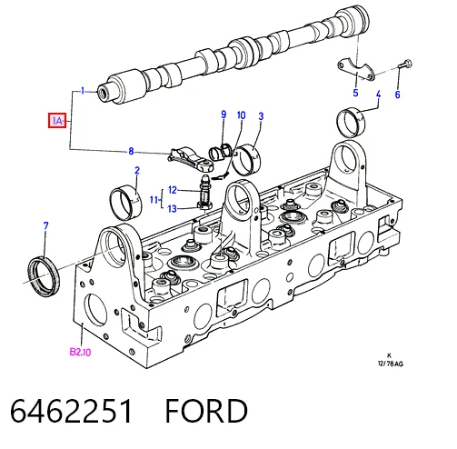 Balanceiro de válvula (balanceiro de válvulas) Ford Transit IV T