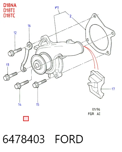 Vedante de tubo coletor de admissão para Ford Escort '95 AVL