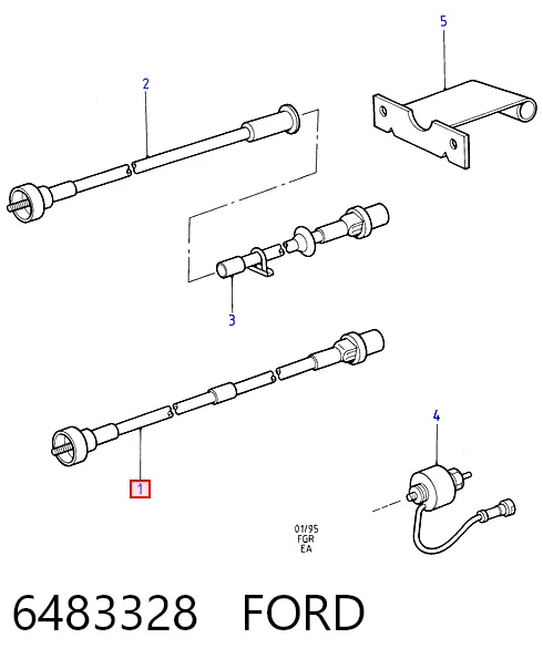 Cabo de acionamento de velocímetro Ford Escort '91 EXPRESS AVL