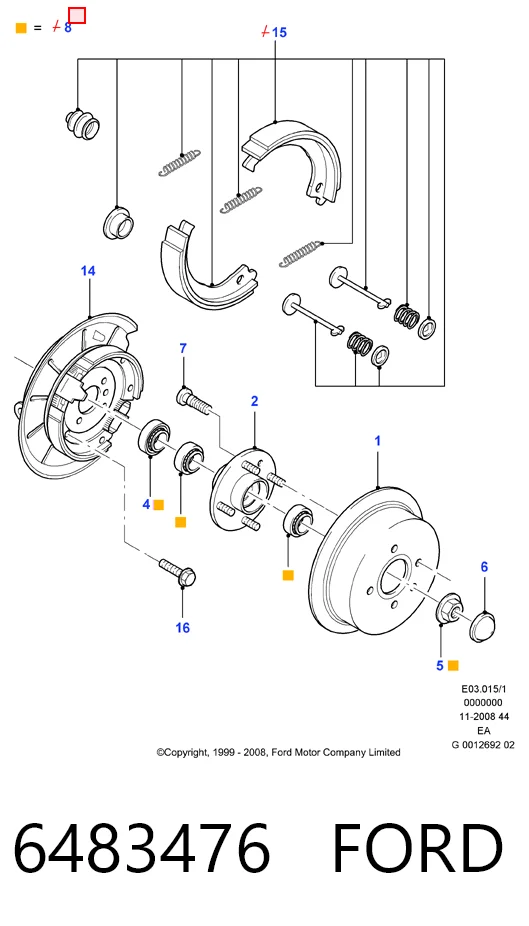  Kit de reparação de suporte do freio traseiro Mercedes V monovolume (638) (1996 - 2003) 