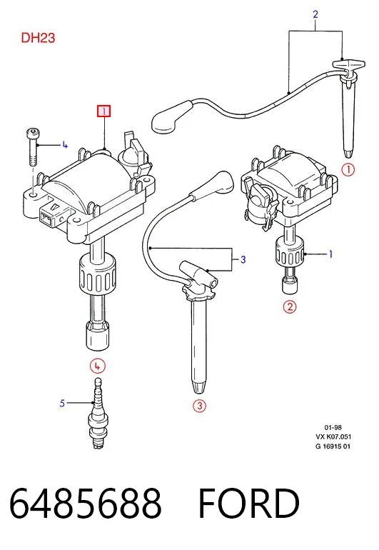 6485688 Ford Bobina de ignição