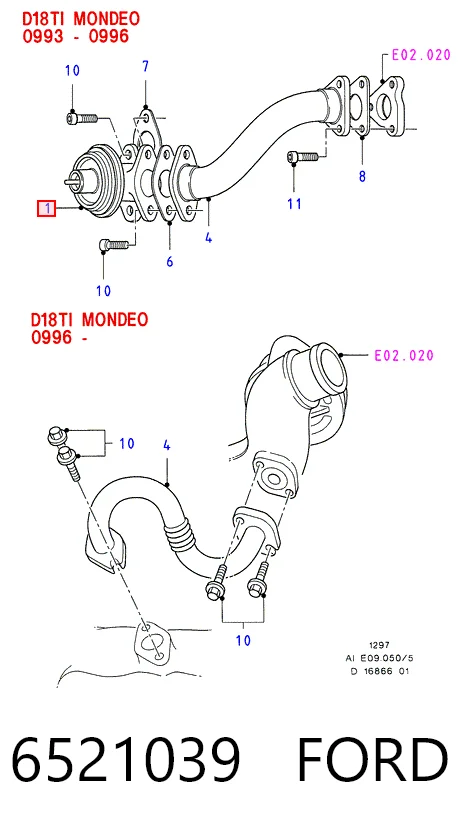 Válvula EGR de recirculação dos gases Ford Sierra  GBC,GBG ao melhor preço