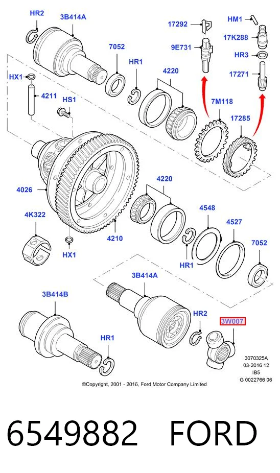Junta homocinética interna, tripé para Renault 19 B53, C53