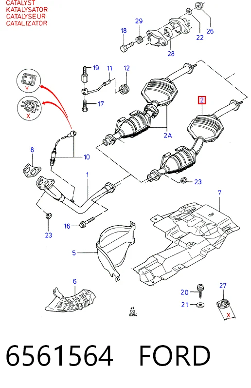 Convertidor - catalisador Ford Sierra II carrinha (BNG) (1987 - 1993) II