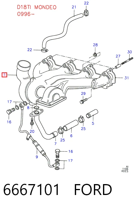Turbina Ford Sierra  GBG, GB4 ao melhor preço