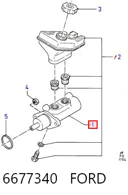 Kit de reparação de cilindro mestre do freio para Ford Mondeo I GBP