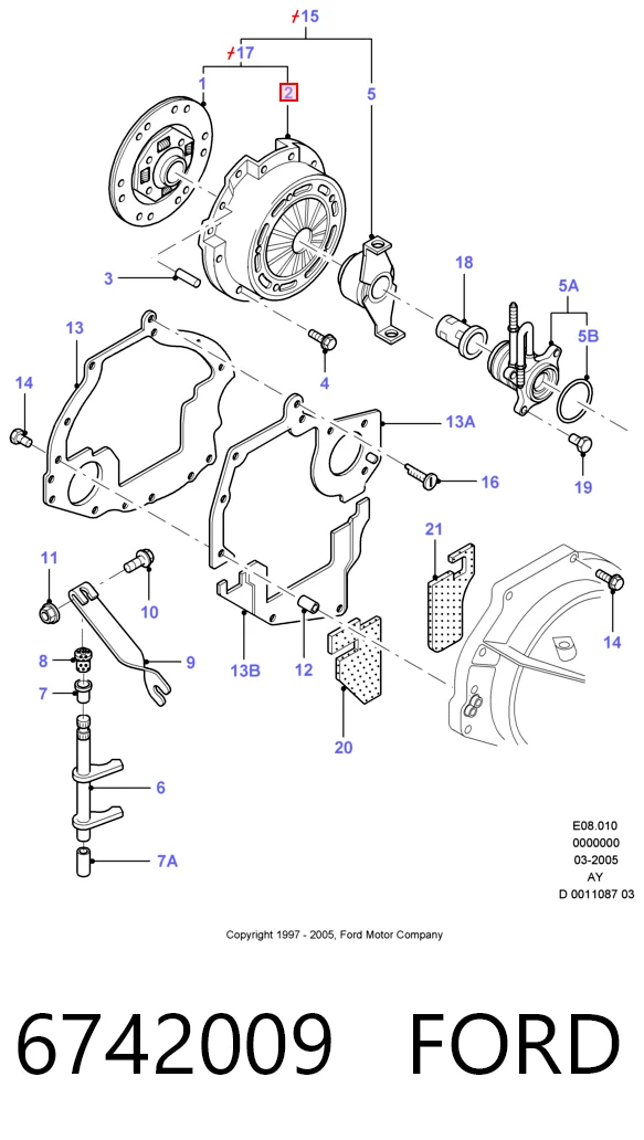 Cesta de embraiagem Ford Mondeo preço, a partir de 73,60 USD
