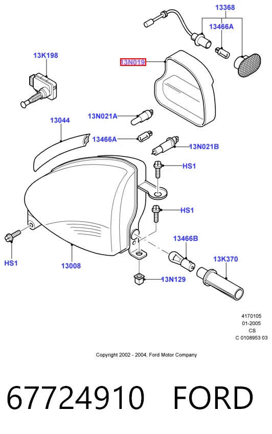 Luz esquerda Ford Ka  RBT