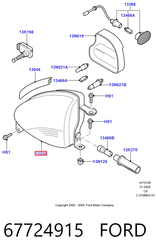  Luz esquerda Ford Ka hatchback (RBT) (1996 - 2008) 