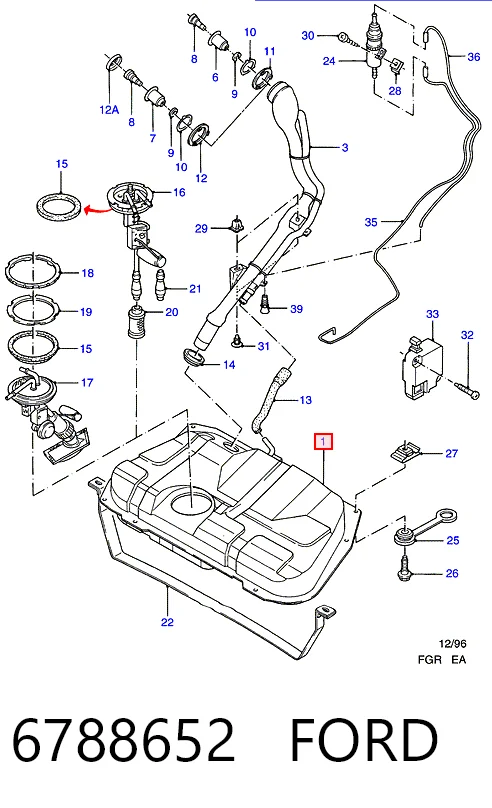 Tanque de combustível para Ford Escort AVL