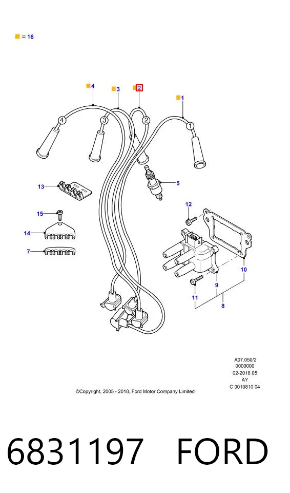 Compre RCFD538 NGK Fios de alta voltagem, kit