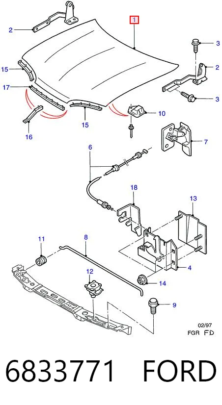 Capota para Ford Mondeo I GBP