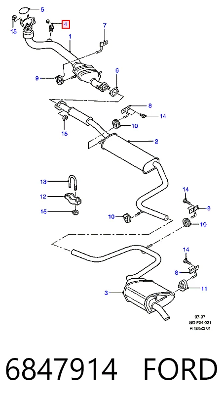Sonda lambda, sensor de oxigênio até o catalisador 239 NGK