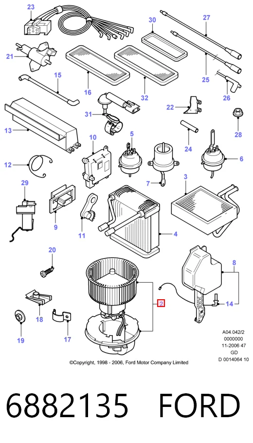 Compre Motor de ventilador de forno (de aquecedor de salão) Ford Mondeo 2