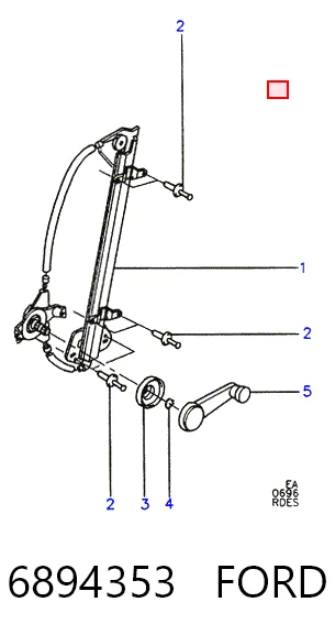 Fecho da porta dianteira esquerda para Ford Escort GAL, ANL