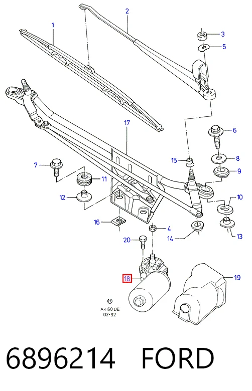 Compre Motor de limpador pára-brisas do pára-brisas Ford Sierra 1