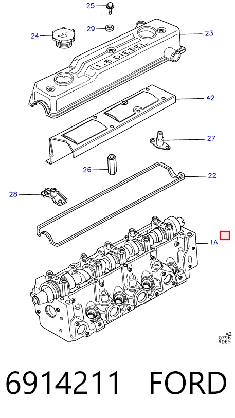 Cabeça de motor (CBC) Ford Escort preço, a partir de 11,36 USD