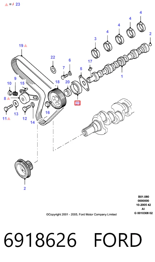 Compre Vedação da árvore distribuidora de motor Ford Transit 3