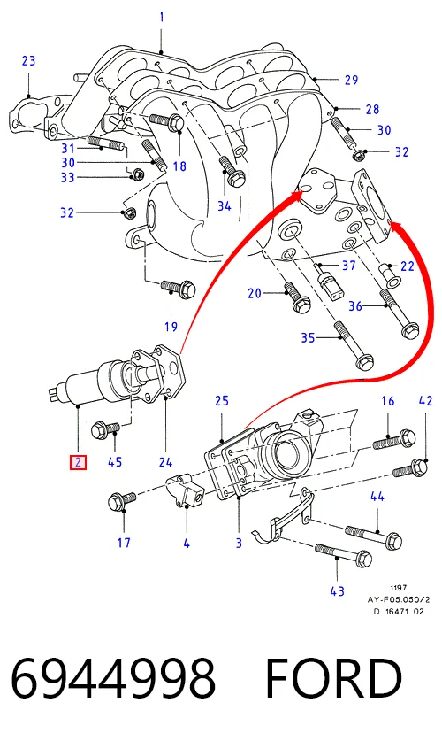 Válvula (regulador) de marcha a vácuo para Ford Mondeo I GBP