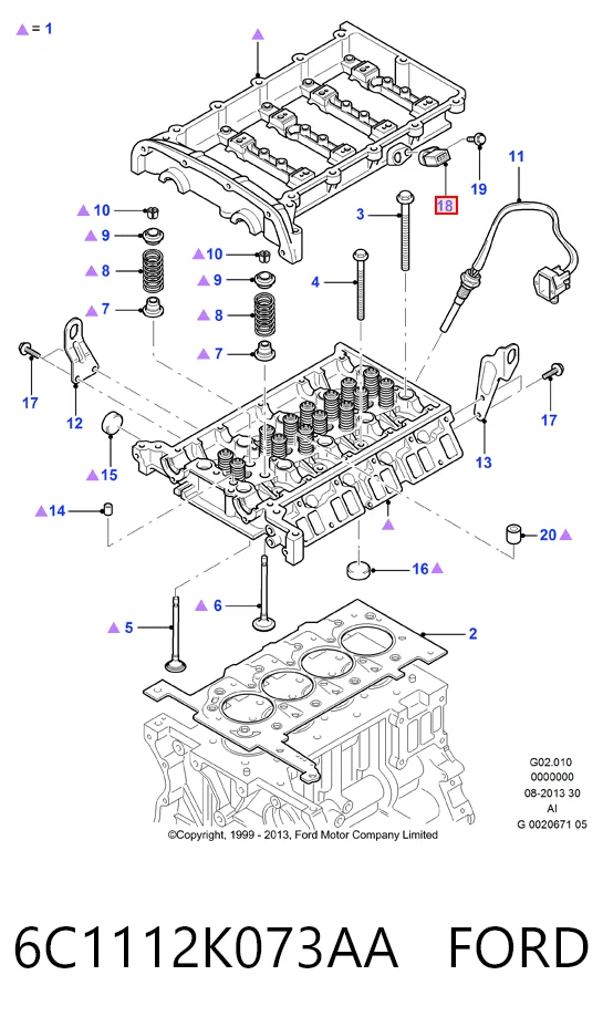 6C1112K073AA Ford Sensor de posição da árvore distribuidora