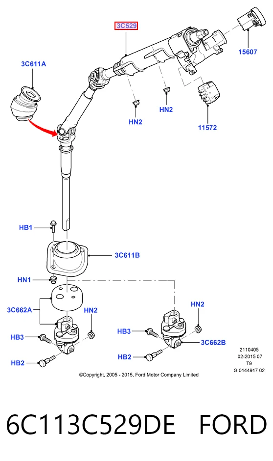 Coluna da direção Ford Transit  V347/8 ao melhor preço