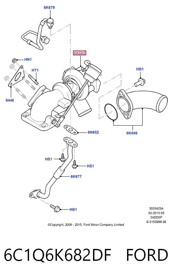 6C1Q6K682DF Ford Turbina