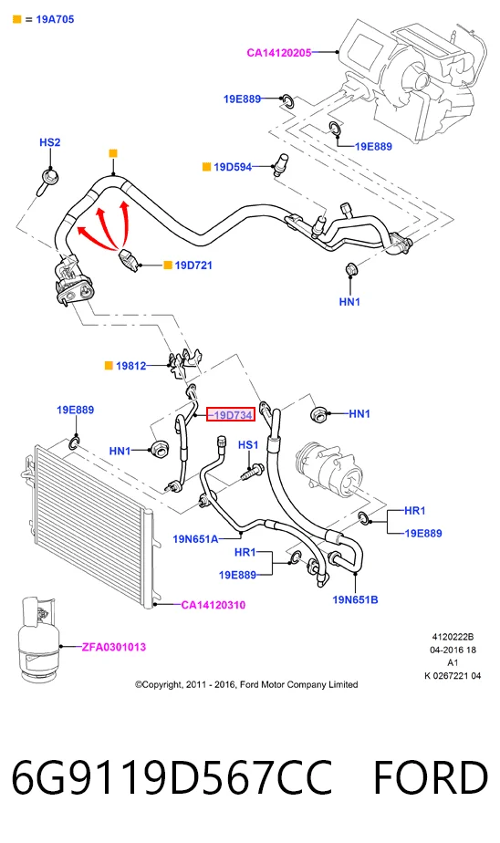 6G9119D567CC Ford
