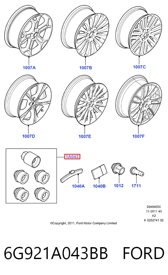 Parafuso de roda para Ford Focus II DA, HCP, DP