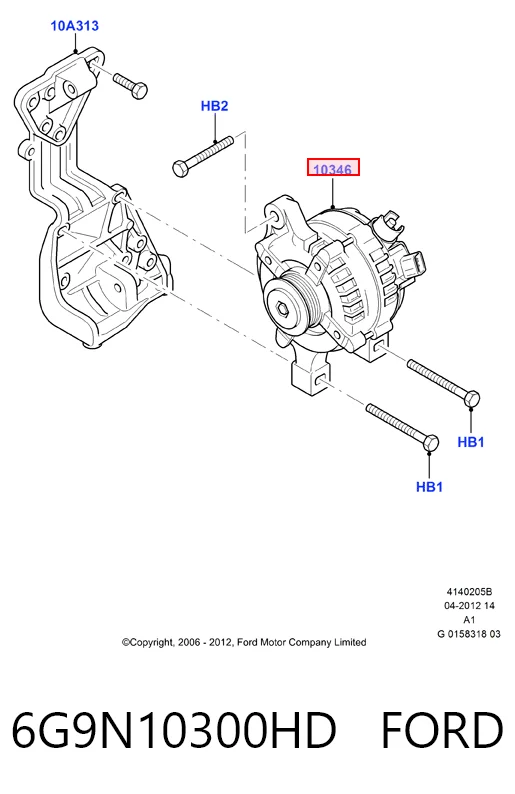 6G9N10300HD Ford Gerador