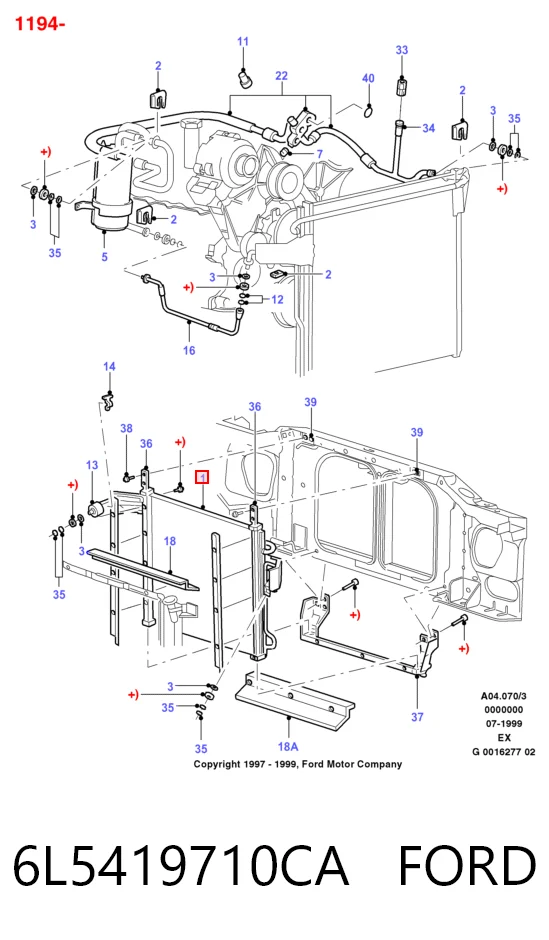 Radiador de aparelho de ar condicionado para Ford Explorer  