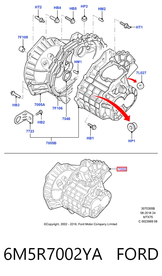 Caixa de Mudança montada (caixa mecânica de velocidades) Mazda 3M5R7002YG preço, a partir de 186,22 USD