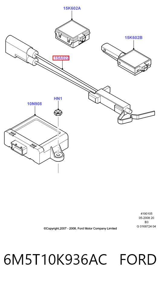 6M5T10K936AC Ford Sensor de temperatura do meio ambiente