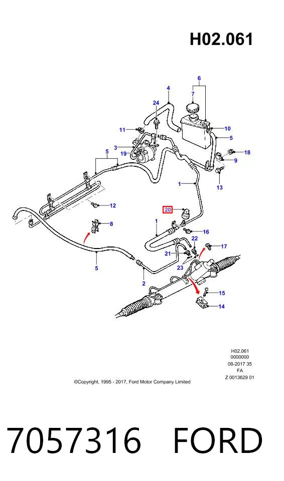 7057316 Ford Sensor de pressão absoluta de aparelho de ar condicionado