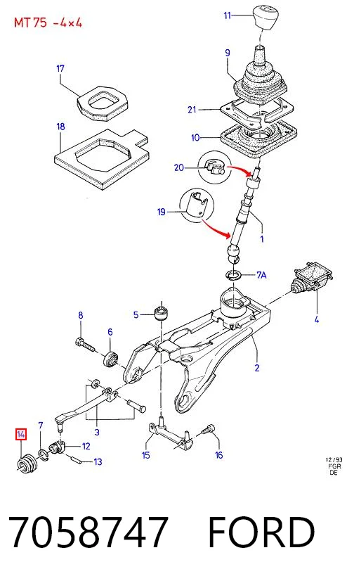 Bota de proteção de ligação de mudança para Ford Sierra BNG