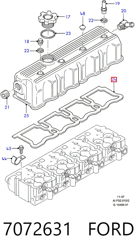 Vedante de tampa de válvulas de motor para Alfa Romeo Giulietta  116