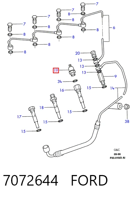  Sensor de pressão de óleo Land Rover Discovery I SUV (LG, LJ) (1989 - 1998) I