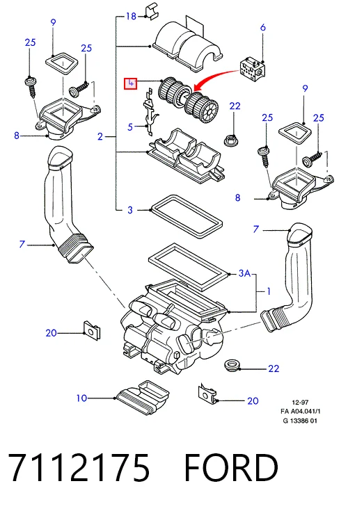 Compre Motor de ventilador de forno (de aquecedor de salão) Ford Escort 7