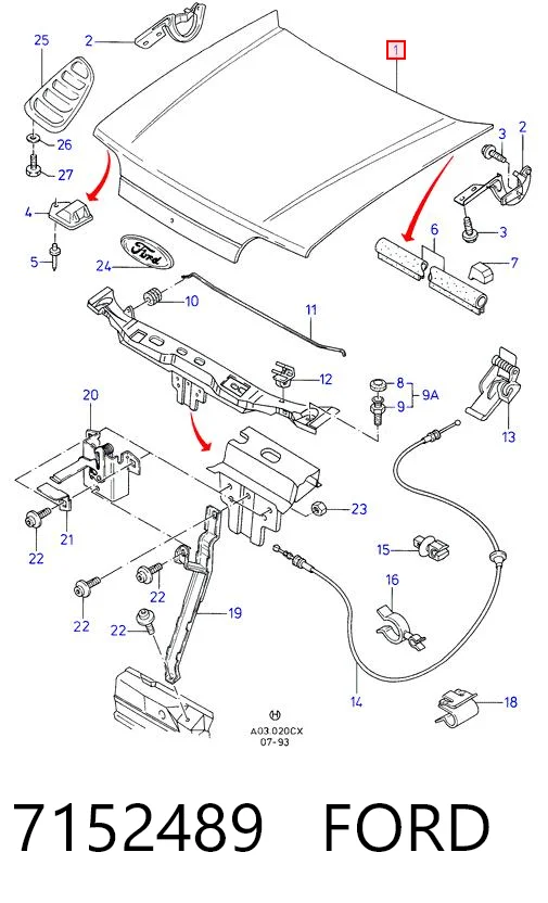 Capota Ford Fiesta Mk3 GFJ