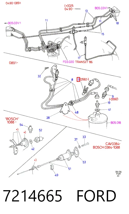 Vela de incandescência para Ford Transit IV E