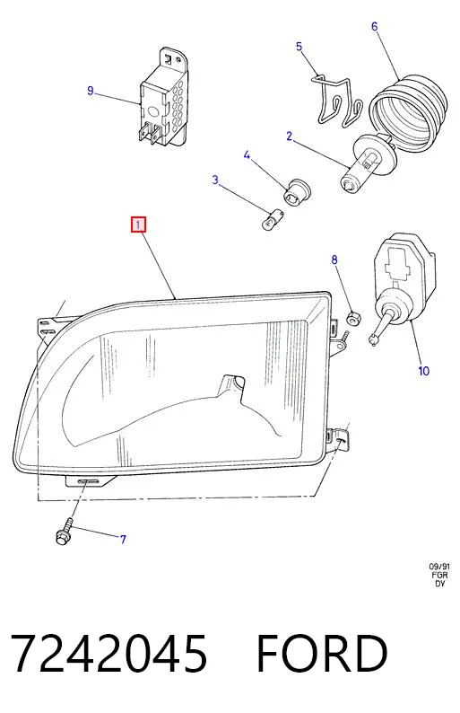  Luz direita Ford Transit IV сaixa (E) (1994 - 2000) IV