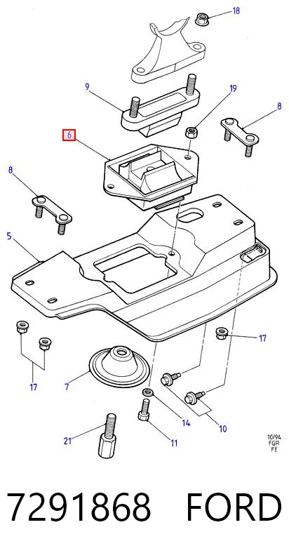 SC64 Polcar Coxim (suporte) dianteiro de motor
