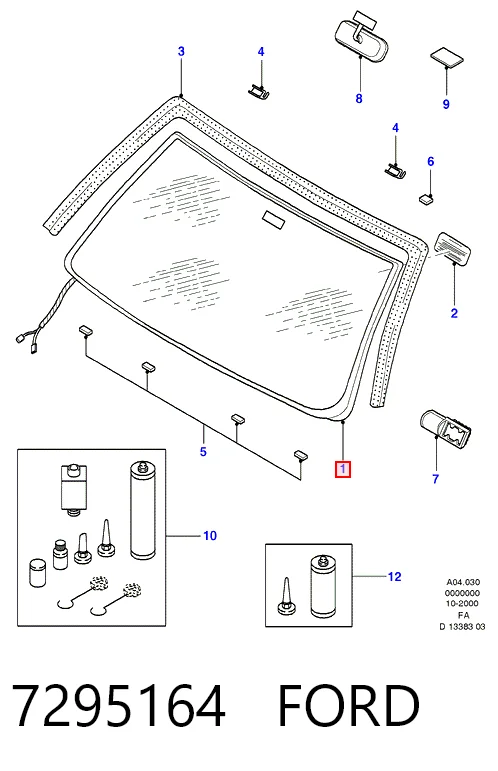 Pára-brisas para Ford Escort VI GAL